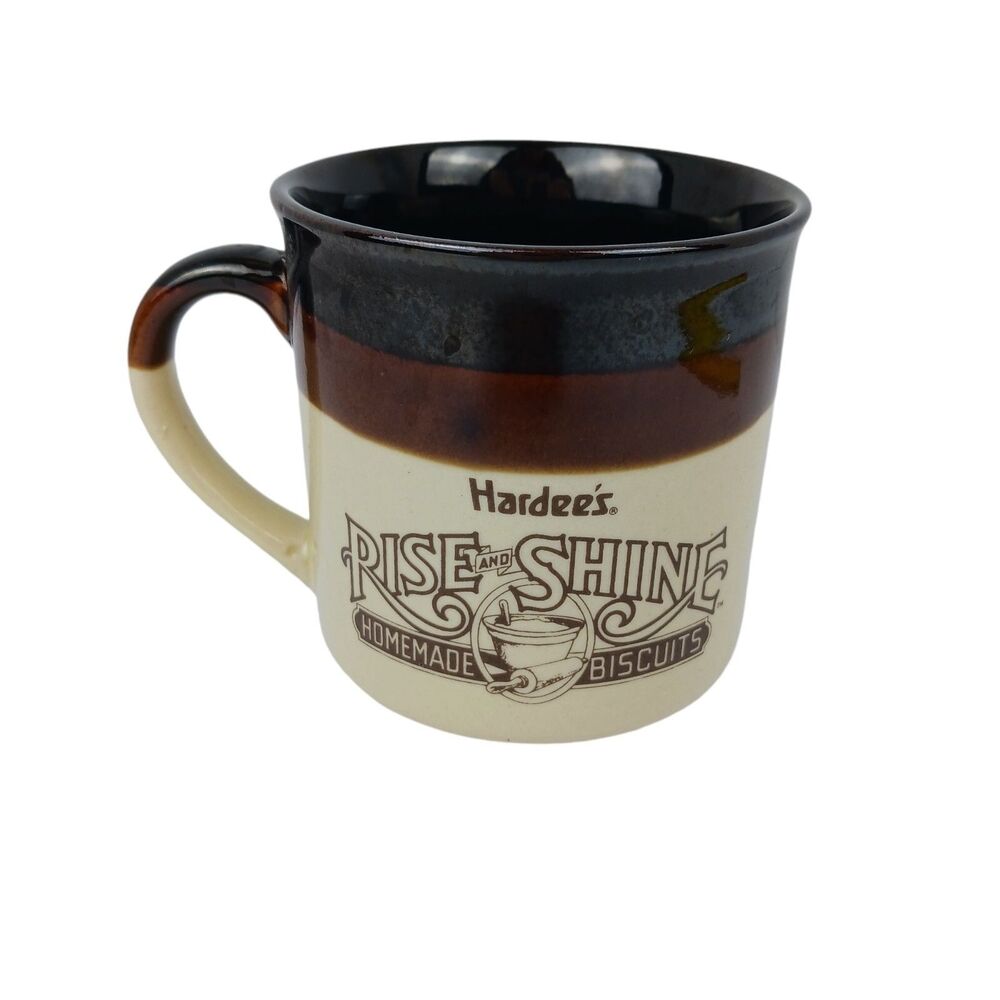 Hardee’s Vintage Coffee Cup Mug 1989 Rise and Shine Homemade Biscuits - Picture 2 of 5